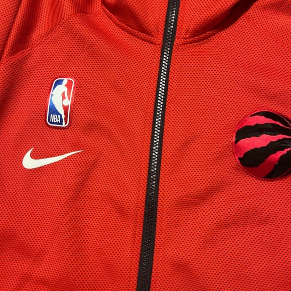 Nike NBA Toronto Raptors Showtime Therma Flex Warm-up Red Hoodie Jacket Size L - Picture 6 of 11